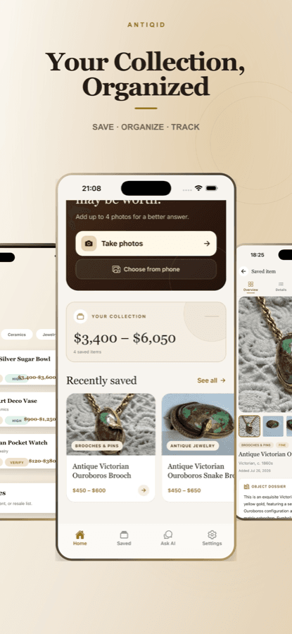 Private On-Device Catalog — AntiqID app